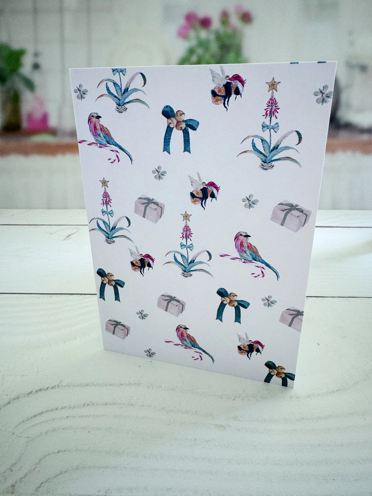 bee festive christmas card design