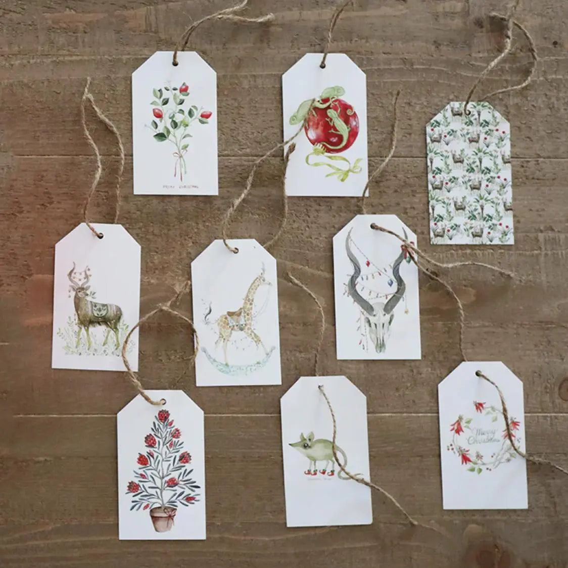 Christmas Gift Tags Owl in the moss