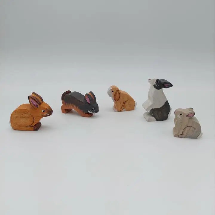 Five Wooden Rabbits Set Good Sheppard Toys