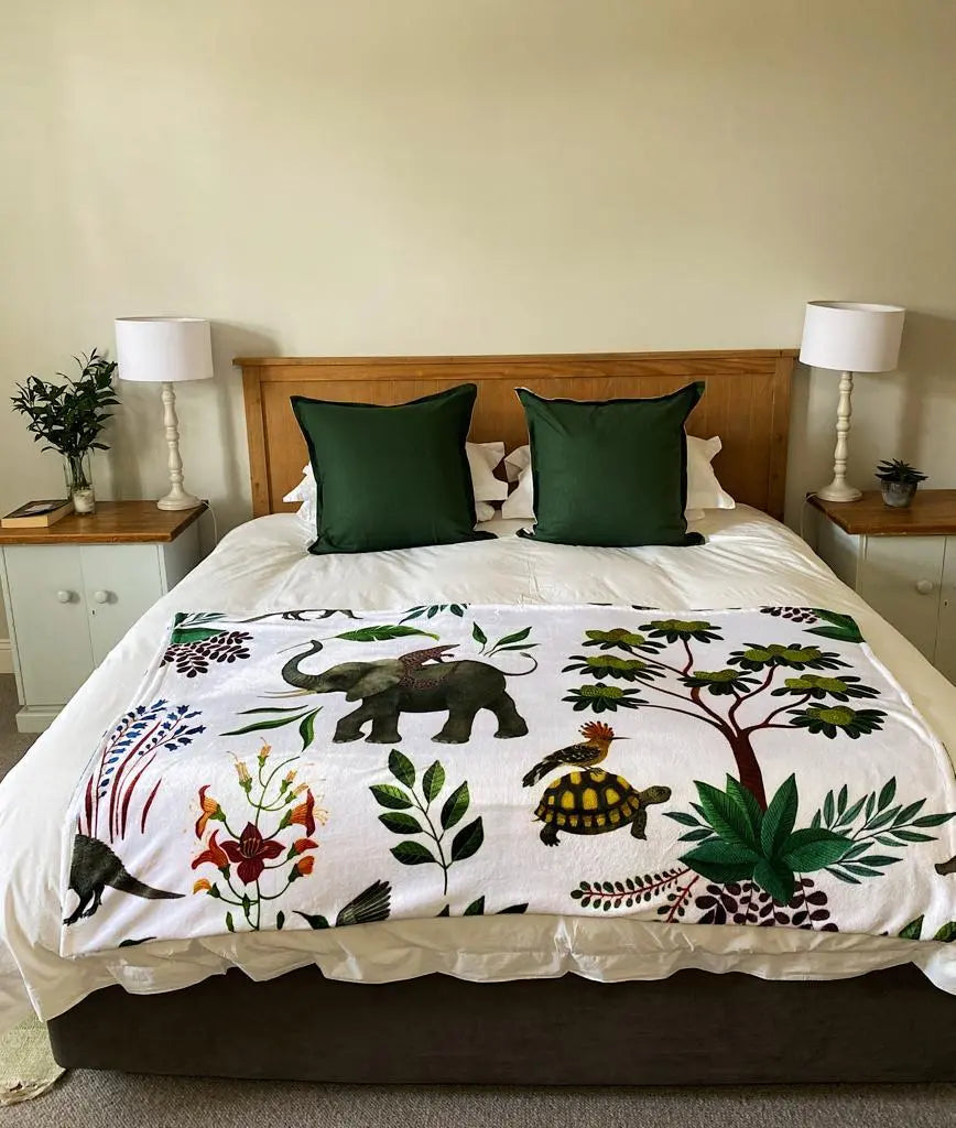 Fleece Blankets (Medium & Large) Owl in the moss