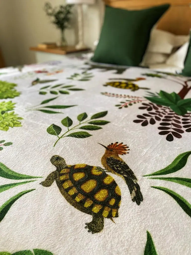 Fleece Blankets (Medium & Large) Owl in the moss