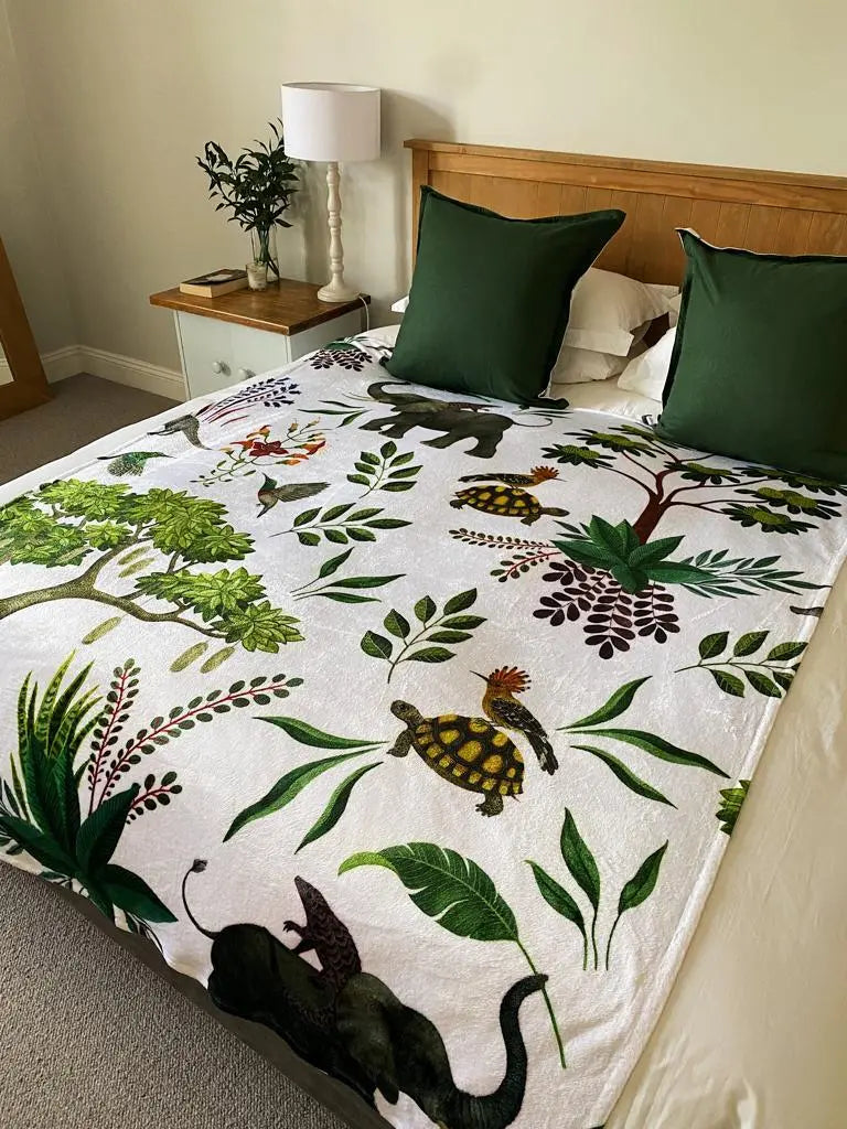 Fleece Blankets (Medium & Large) Owl in the moss