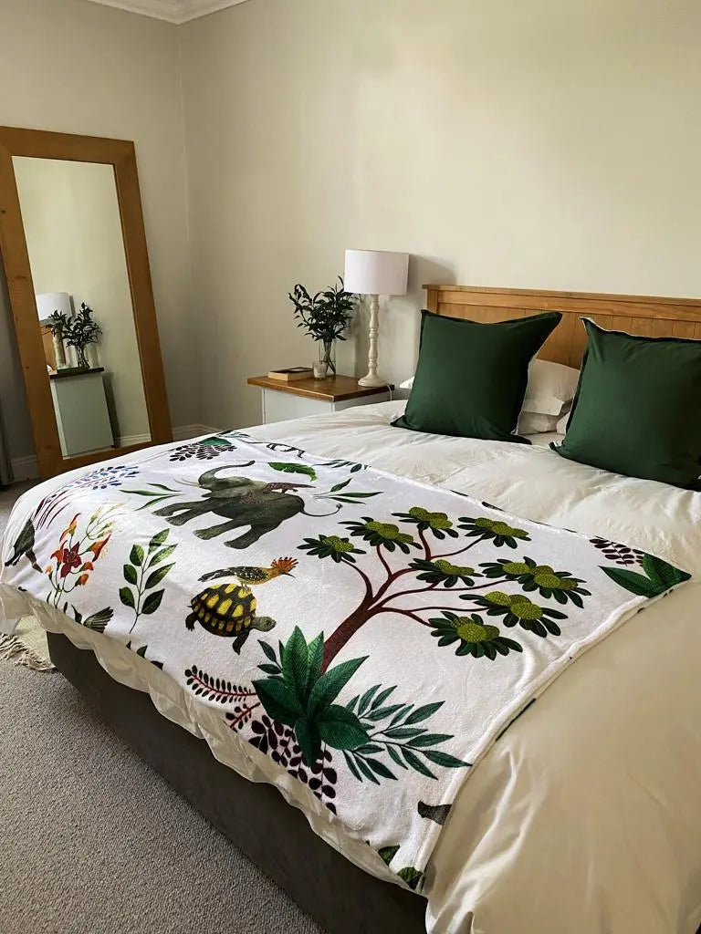 Fleece Blankets (Medium & Large) Owl in the moss