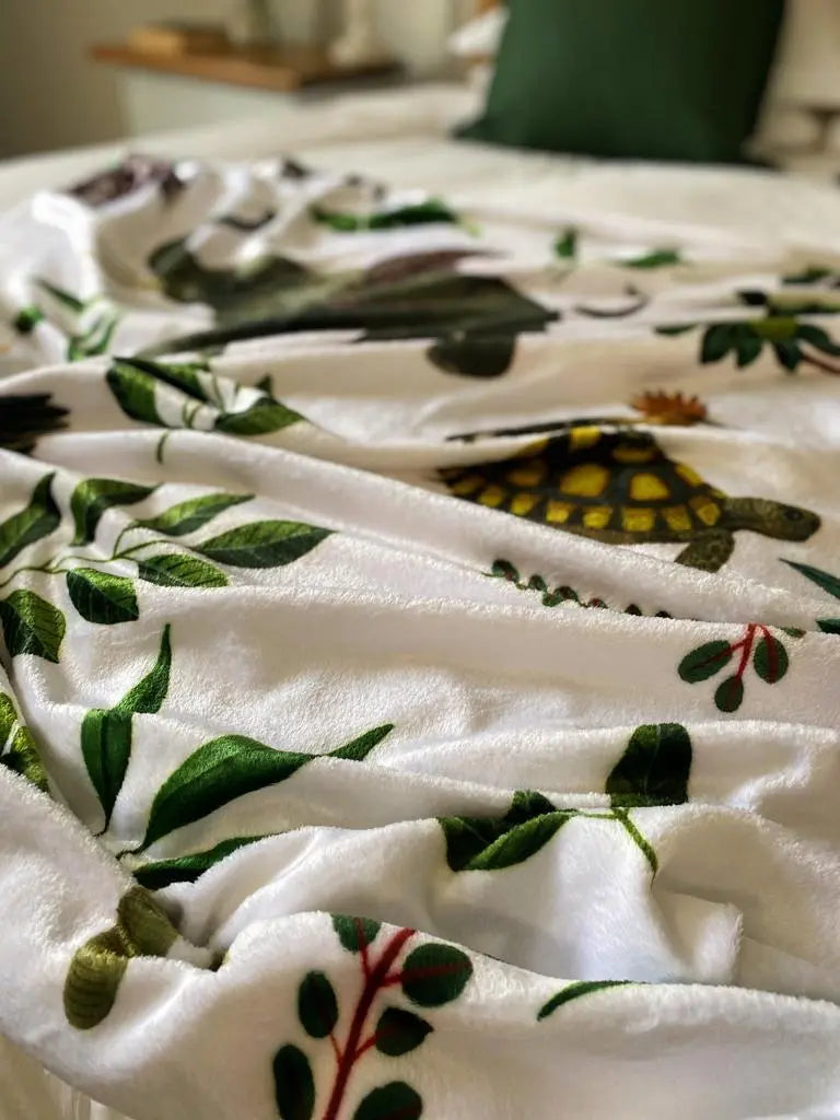 Fleece Blankets (Medium & Large) Owl in the moss