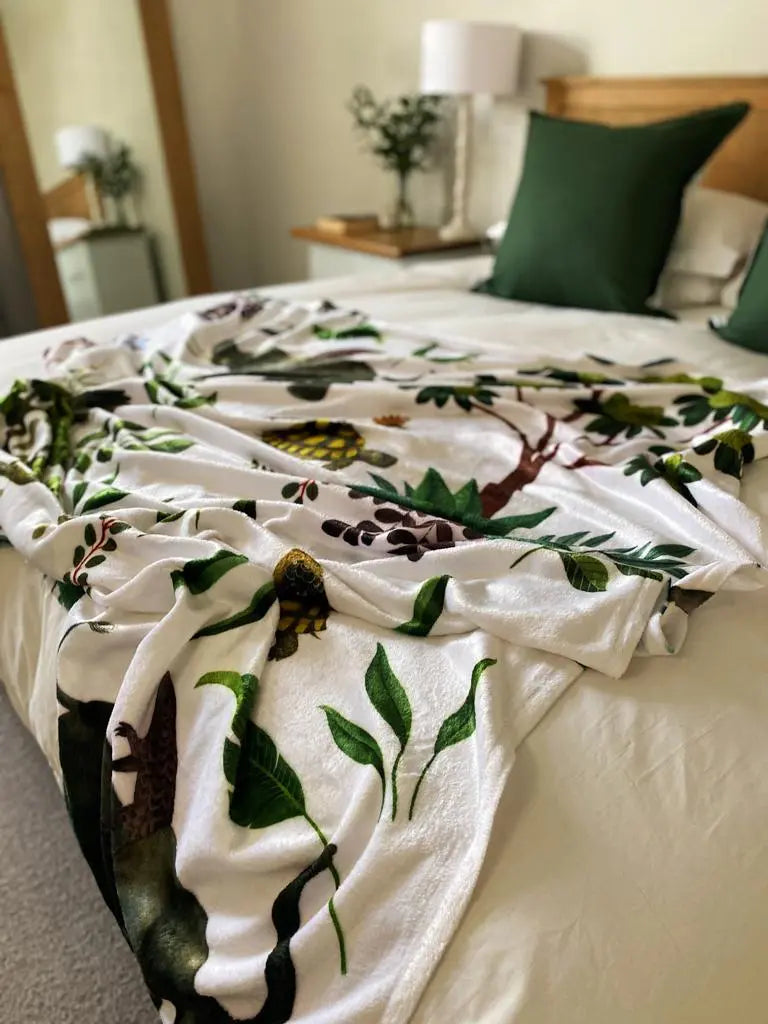 Fleece Blankets (Medium & Large) Owl in the moss