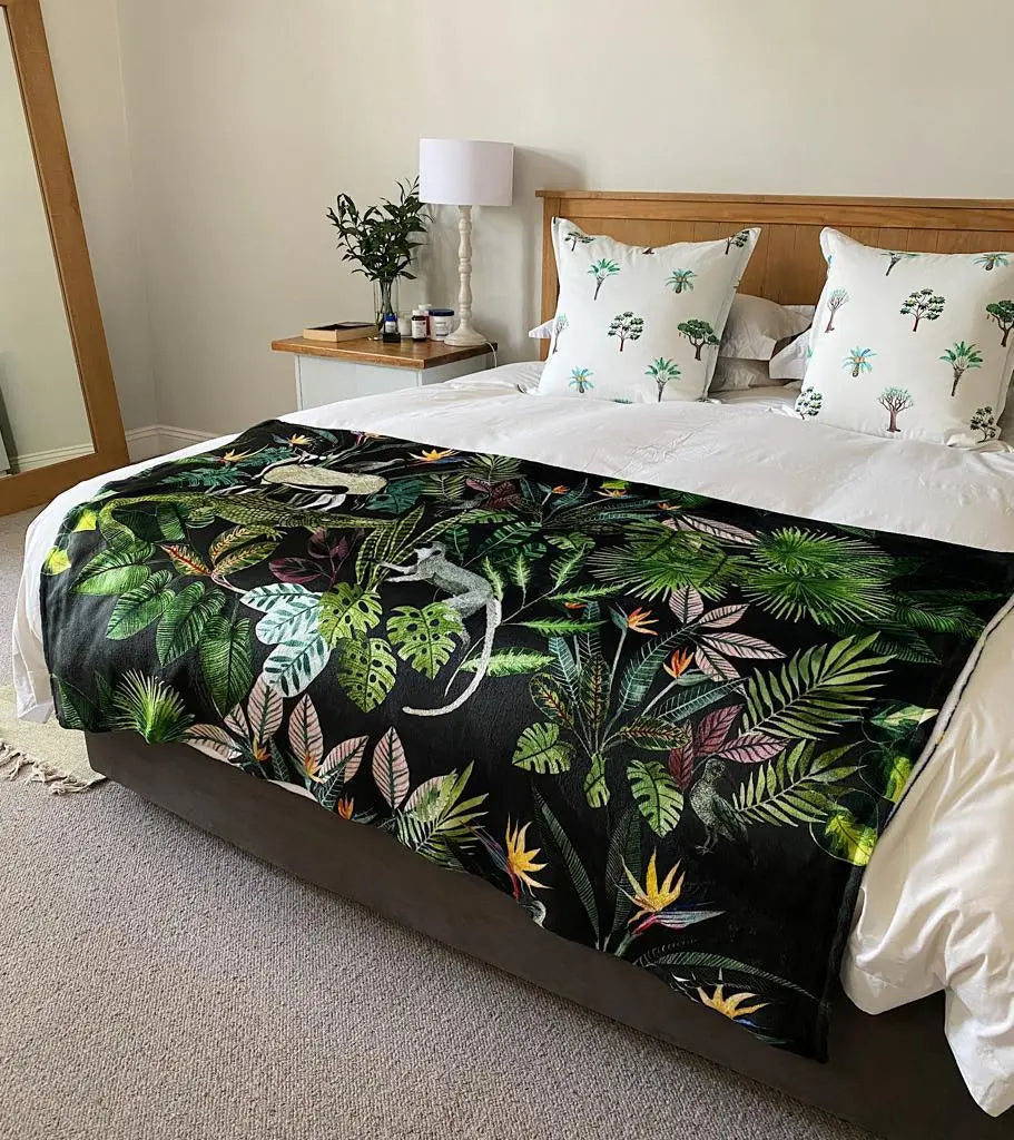 Fleece Blankets (Medium & Large) Owl in the moss