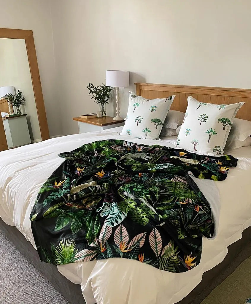 Fleece Blankets (Medium & Large) Owl in the moss