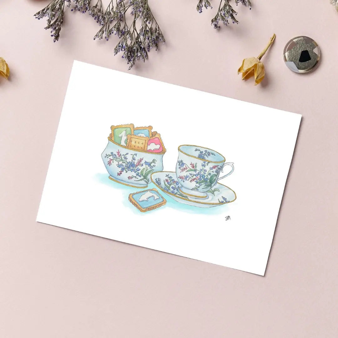 Forget-me-not Tea Print Esjay Artistry