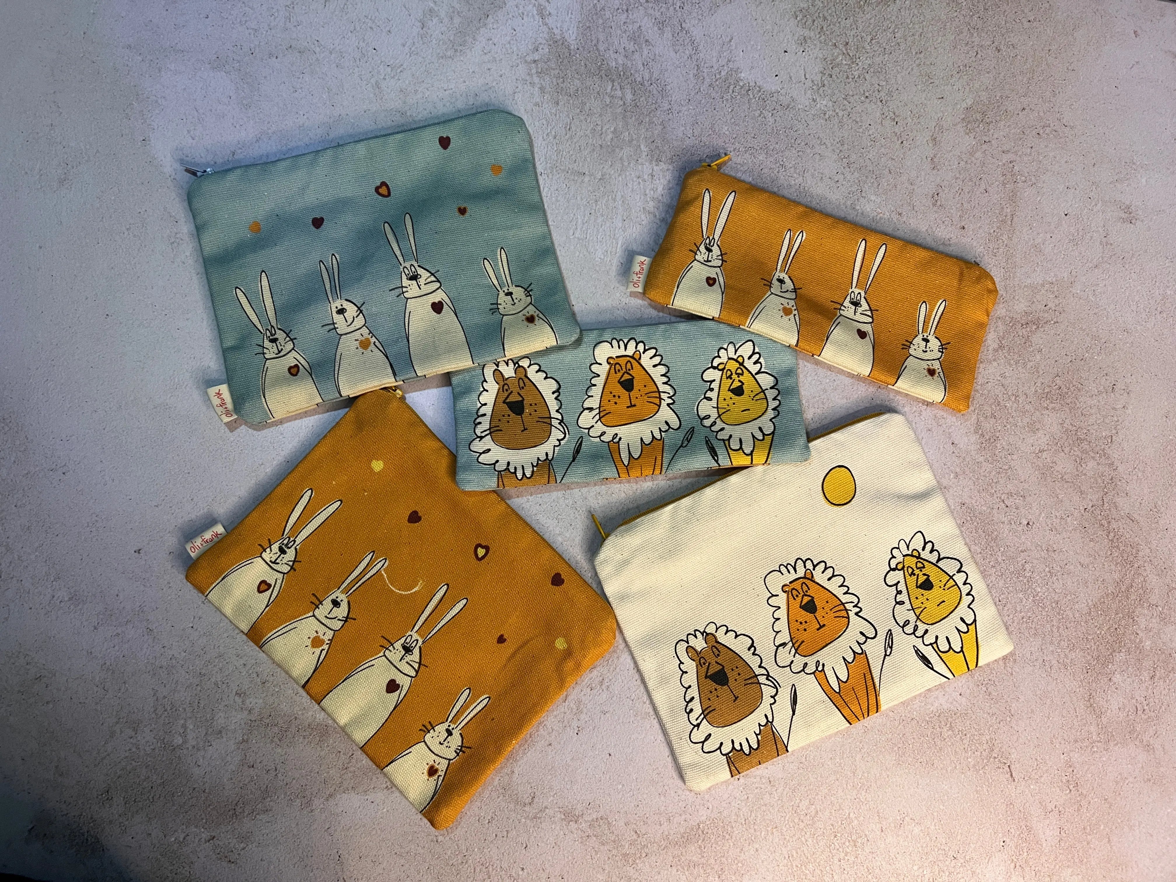 Funny Animal Zip Bags Oli & Frank