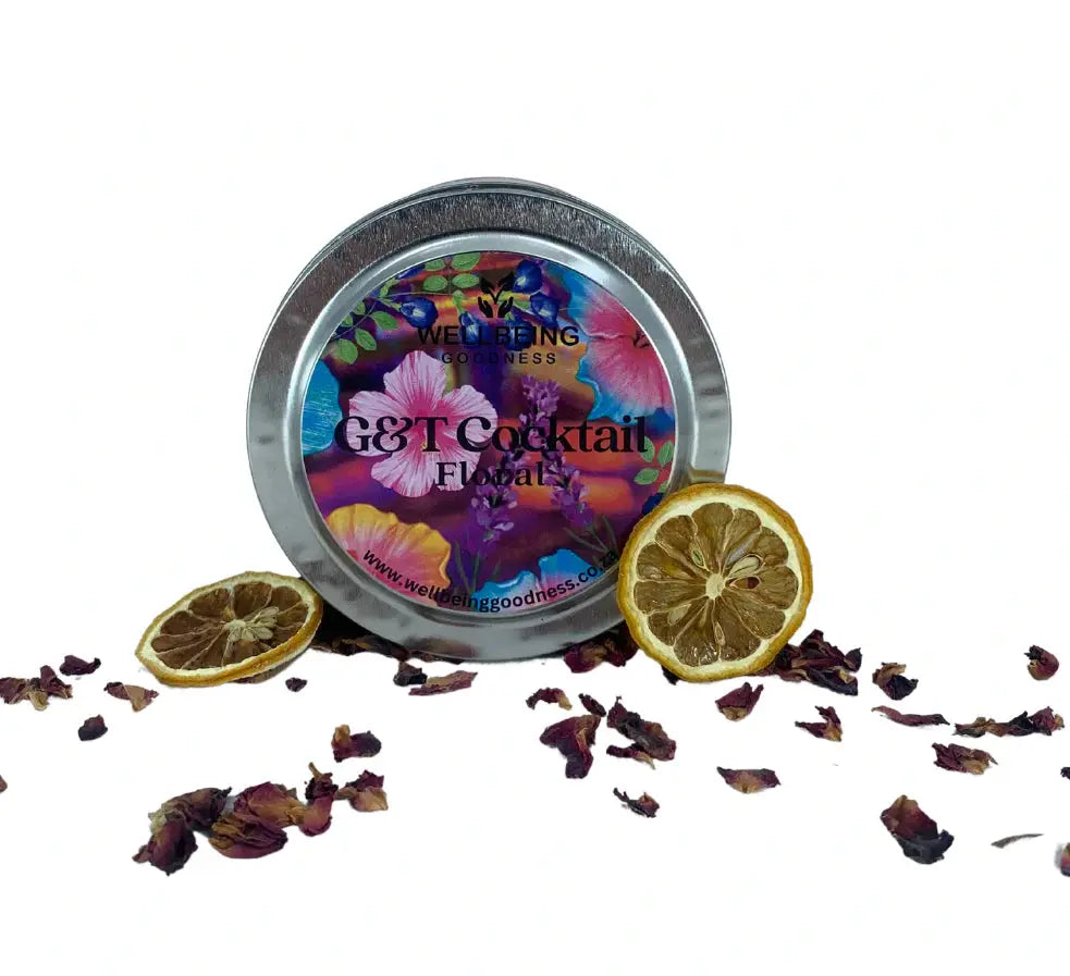 G&T Cocktail Round Tin (Floral) Wellbeing Goodness