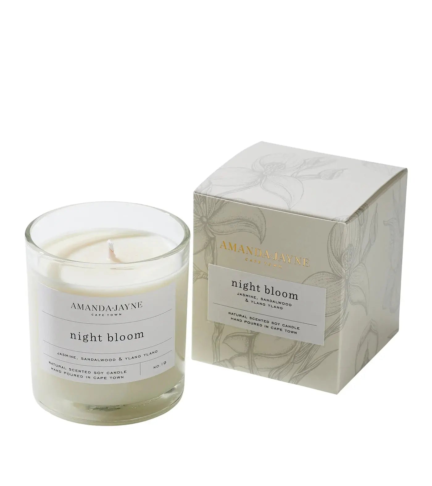 Night Bloom Glass Candle Amanda Jayne