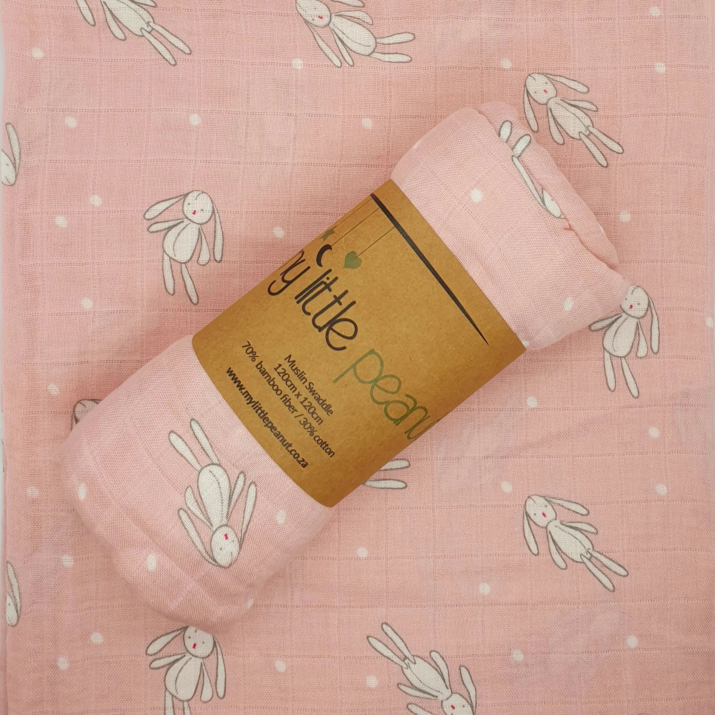 Swaddle - Pink Bunny hop My Little Peanut