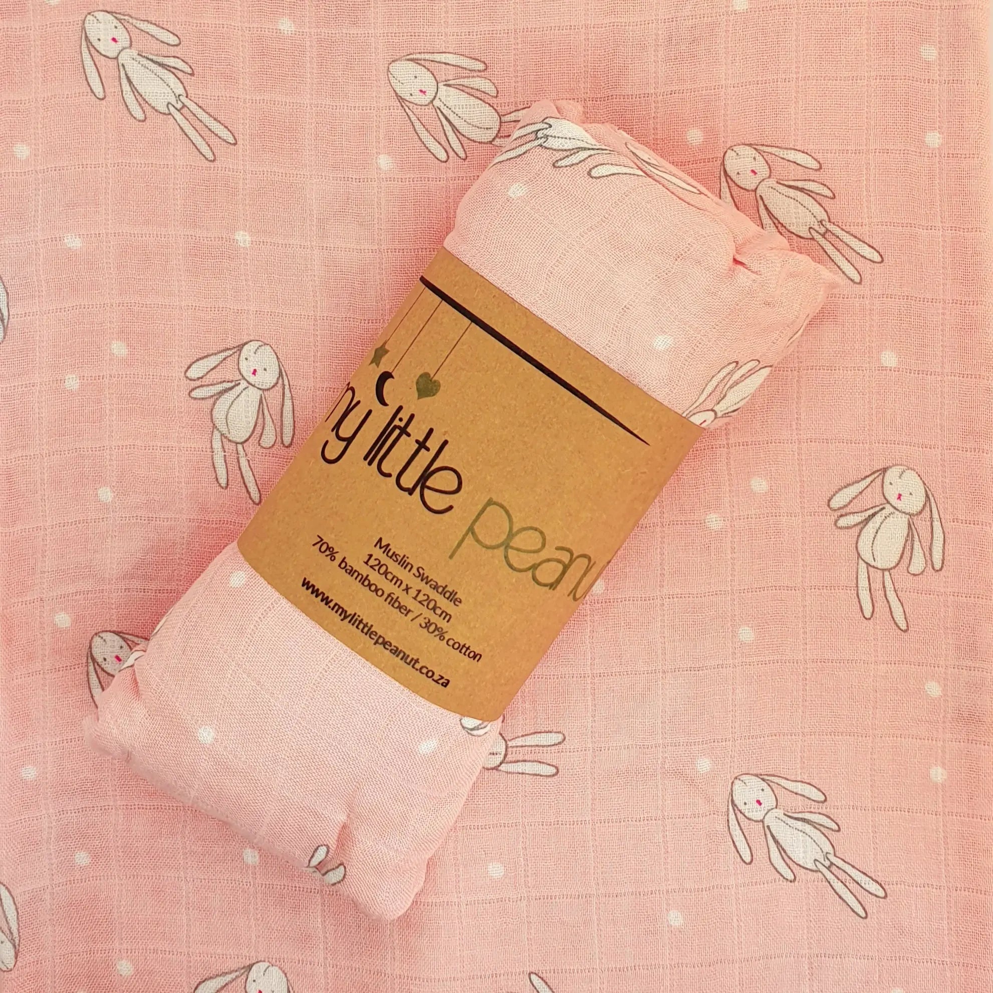 Swaddle - Pink Bunny hop My Little Peanut