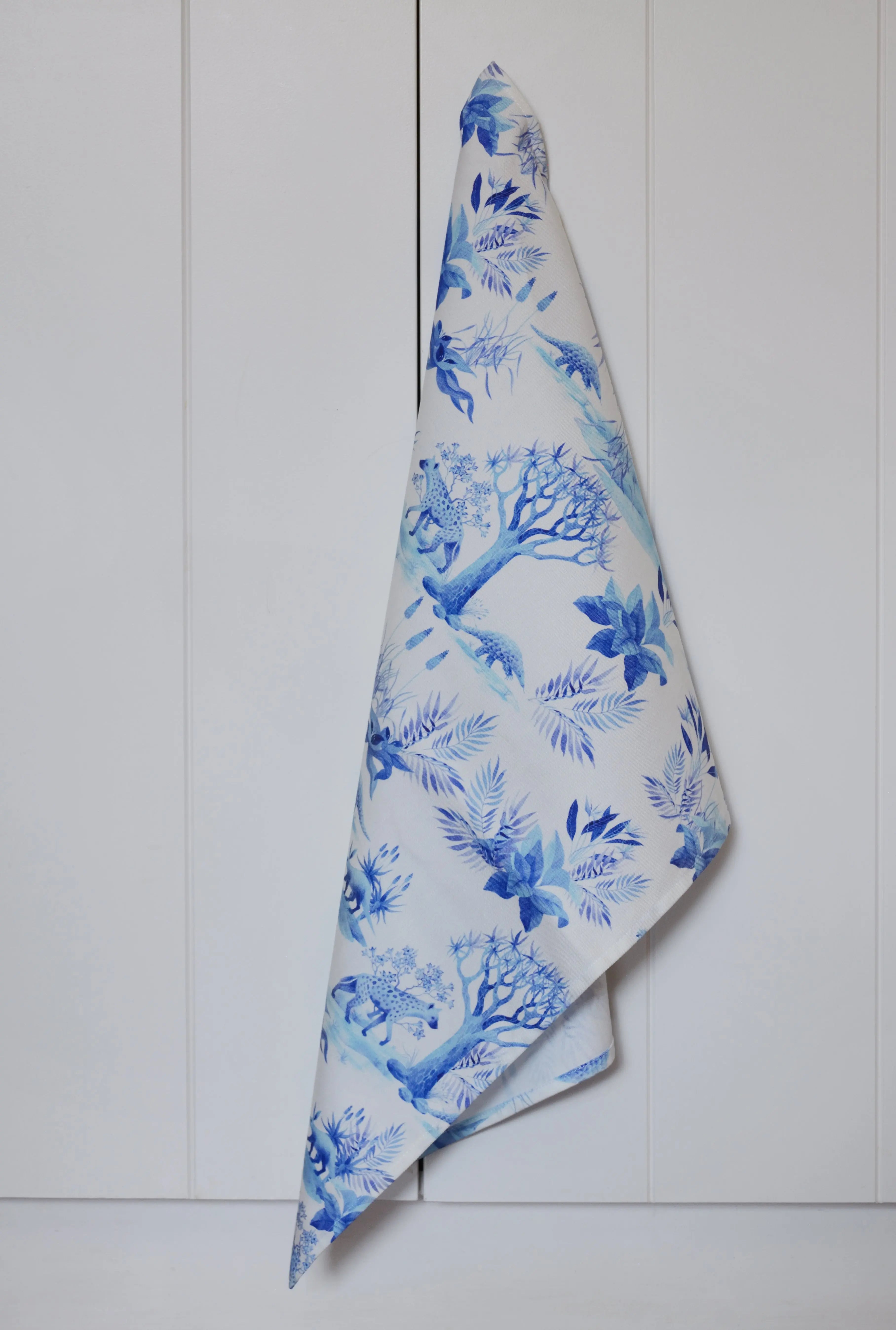 Tea Towel - African Delft Owl in the moss