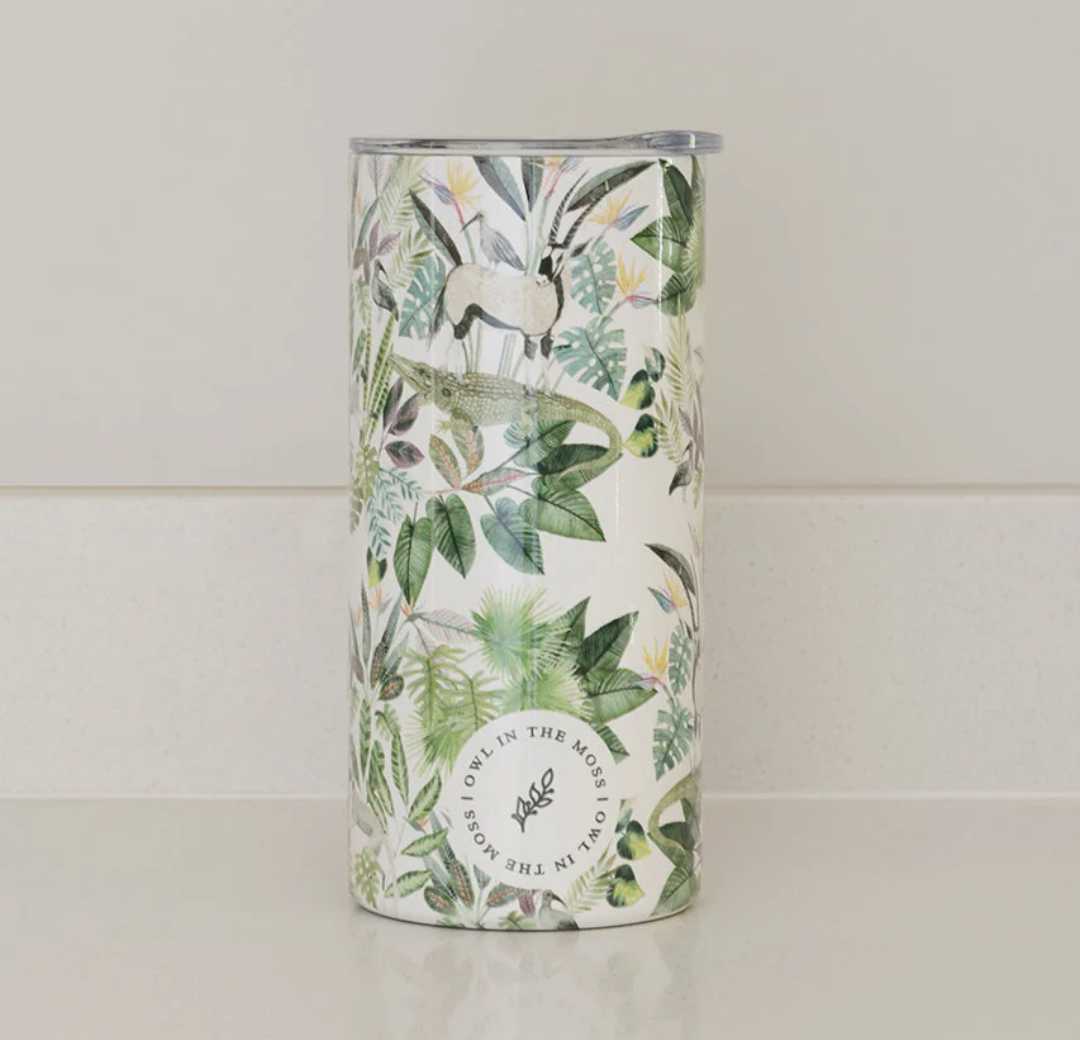 Travel Mugs - African Delft Owl in the moss