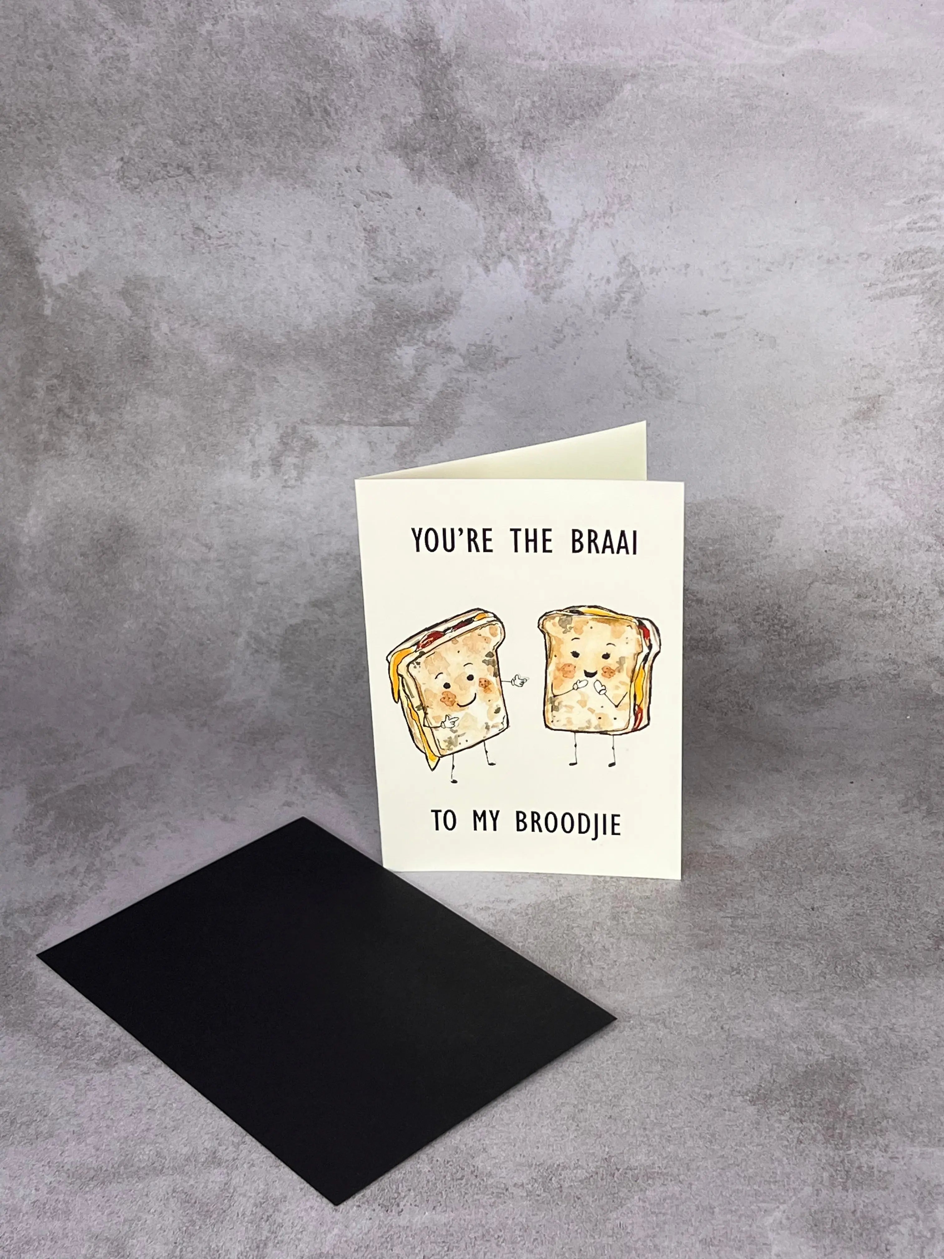 You're the braai to my broodjie - Gift Card Mareli Illustrations