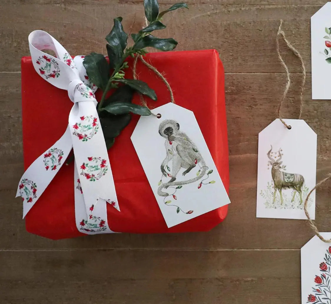 Christmas Gift Tags Owl in the moss