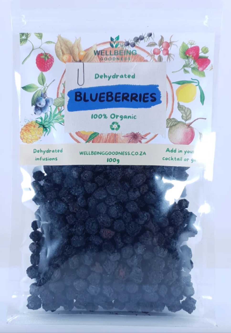 Dehydrated Blueberries Wellbeing Goodness