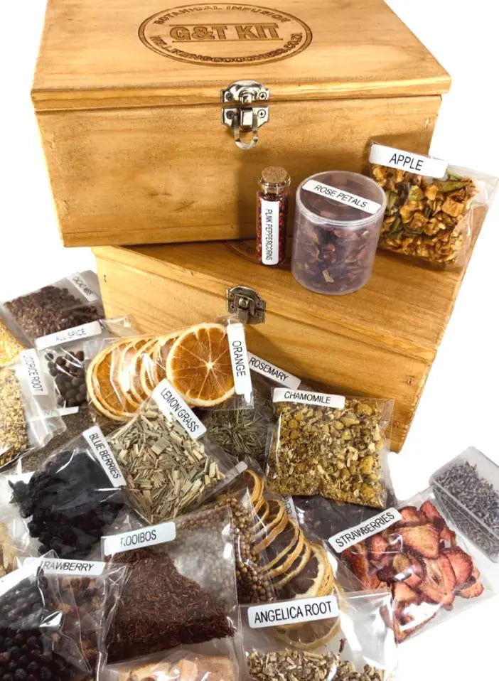 Handcrafted Wood - Botanical Infusion G&T Kit Wellbeing Goodness
