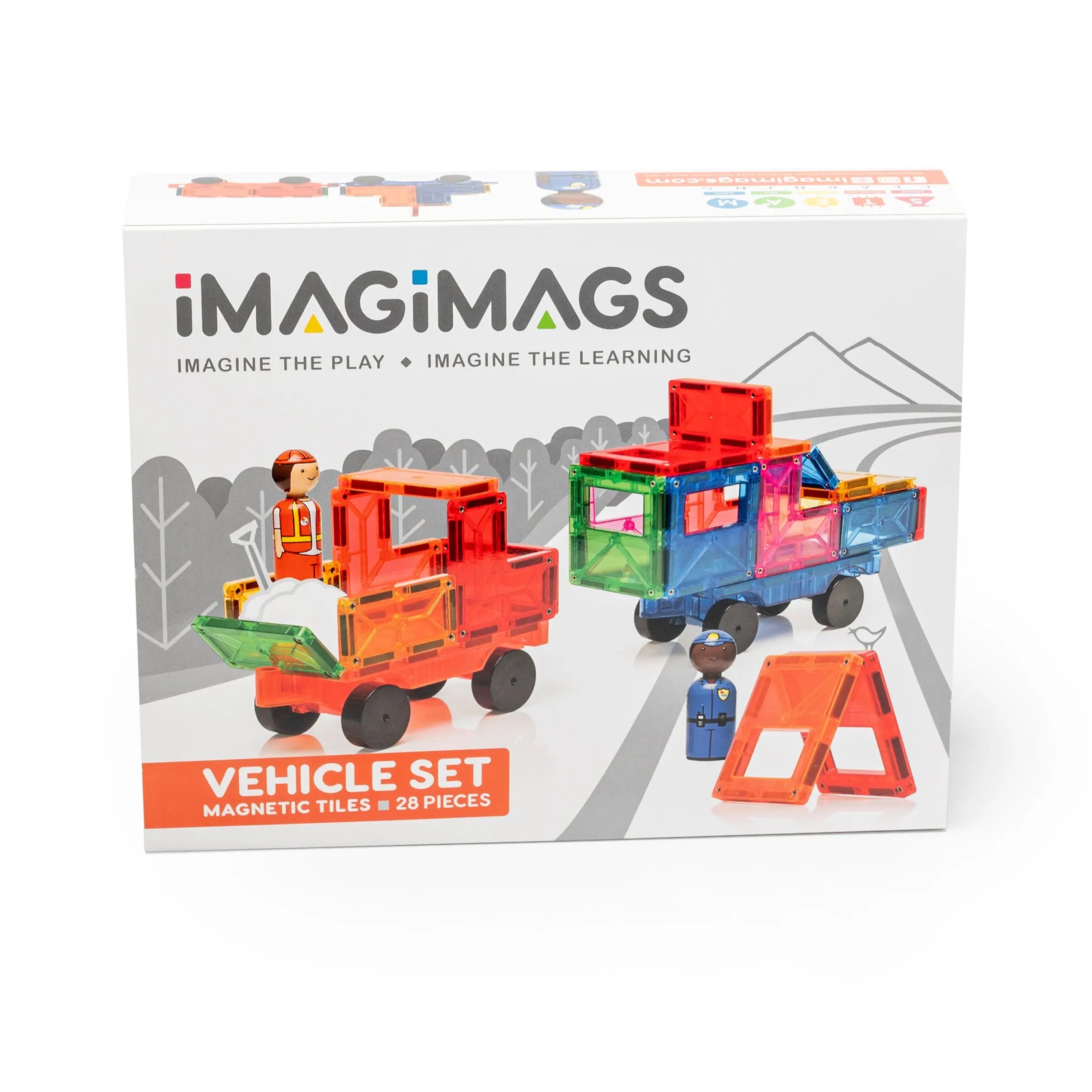 Imagimags - 28 Piece Vehicle Set Imagimags