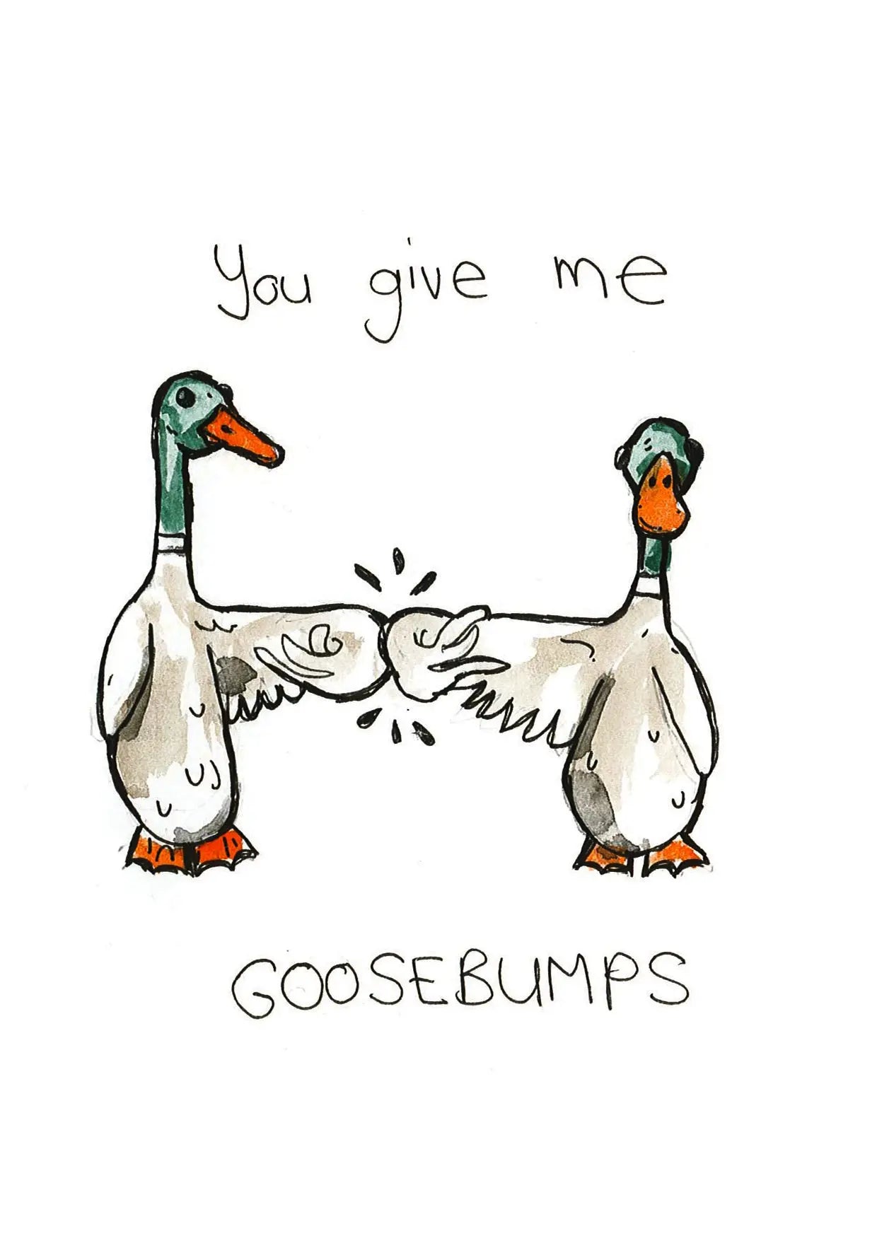 You give me goosebumps - Gift Card Mareli Illustrations