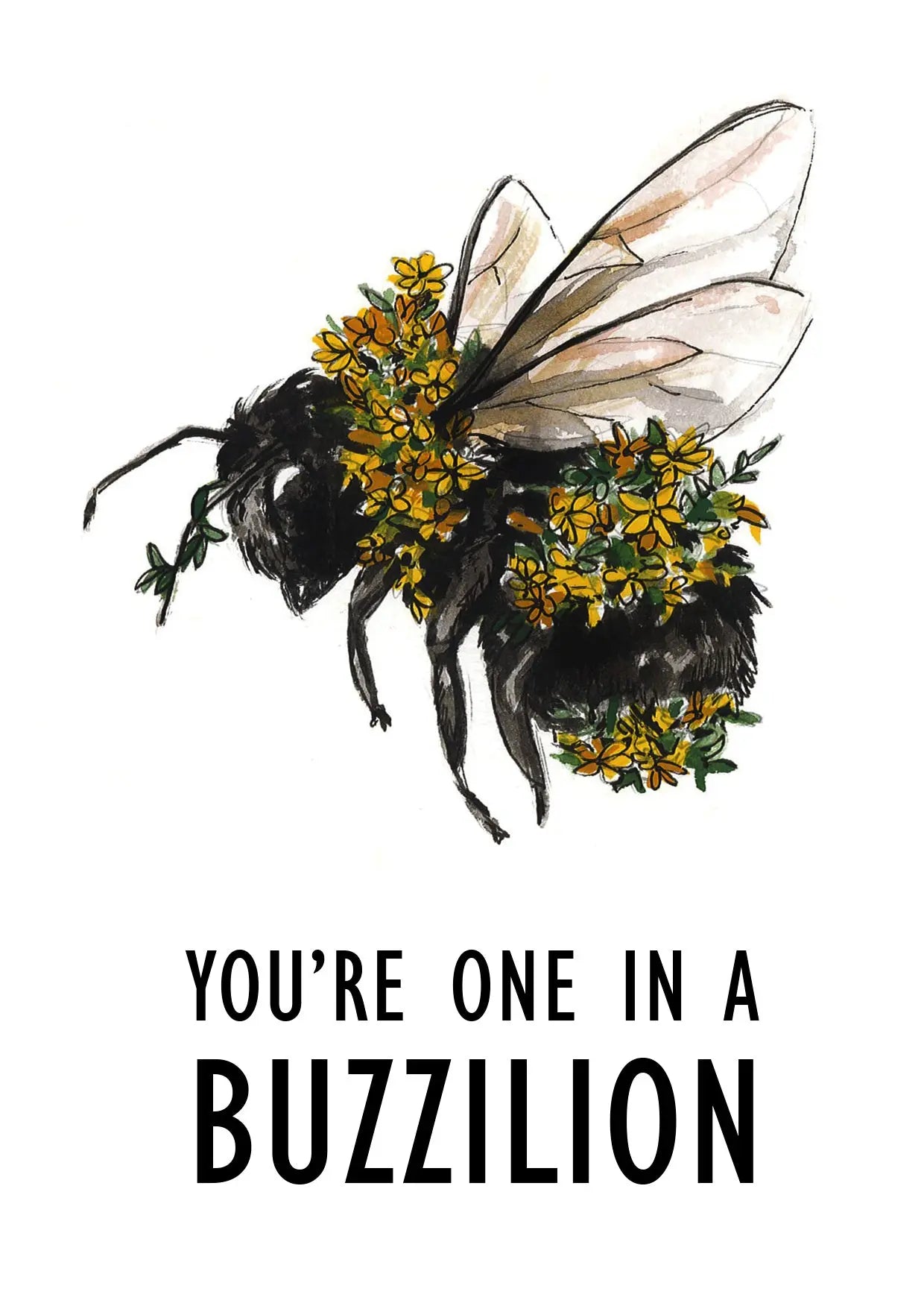 You're one in a Buzzilion - Gift Card Mareli Illustrations